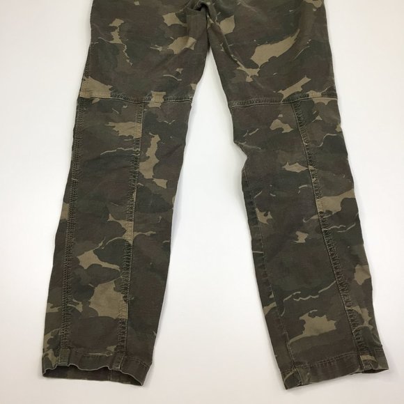 ANTROPOLOGIE Linen Blend Multi Color Camo Print THE WANDERER Utility Pant Jeans - Picture 9 of 9